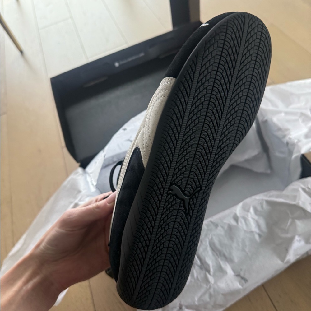 Puma Black and Cream Men's Sneakers - Picture 3 of 5